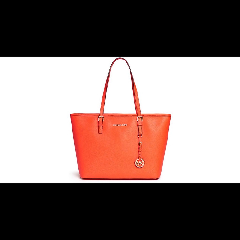Orange Micheal Kors Tote